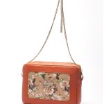 bolso piel naranja